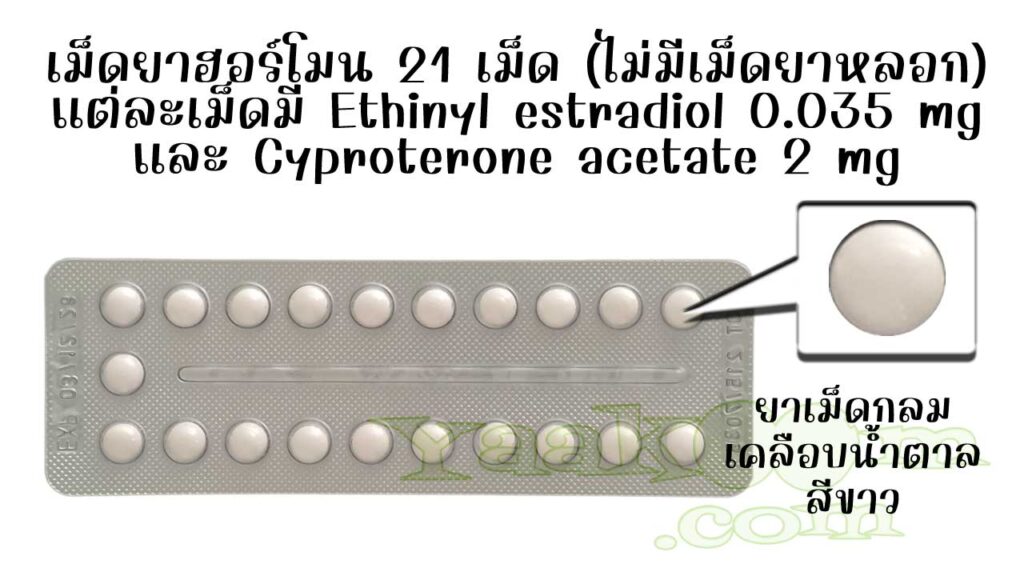 ในแผงของ บีริซ มีเม็ดยาฮอร์โมน 21 เม็ด ไม่มีเม็ดยาหลอก