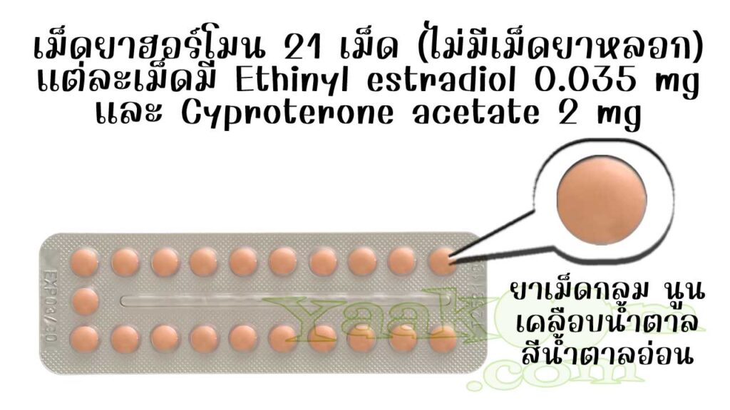 ในแผงของ ซูซี่ มีเม็ดยาฮอร์โมน 21 เม็ด ไม่มีเม็ดยาหลอก